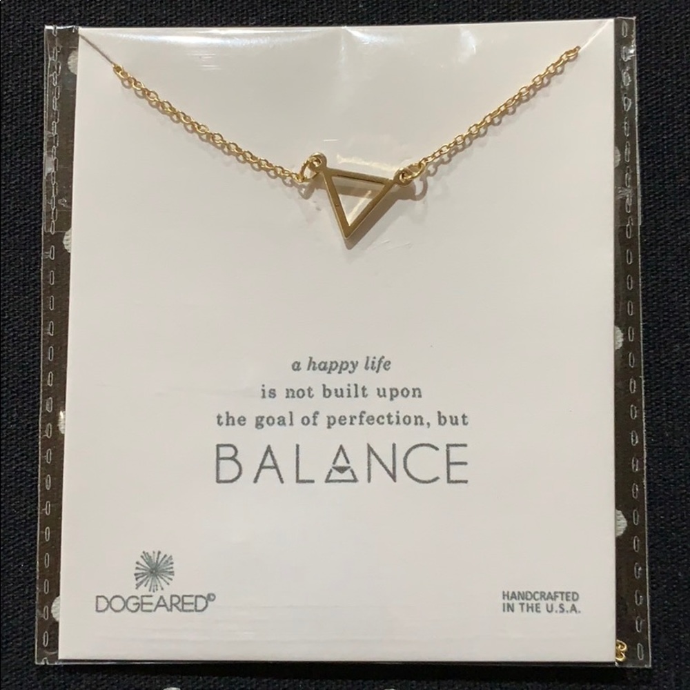 Gold triangle necklace